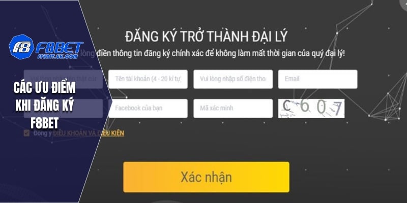 Các ưu điểm khi đăng ký F8BET